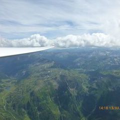 Flugwegposition um 12:18:29: Aufgenommen in der Nähe von Oppenberg, 8786, Österreich in 2633 Meter